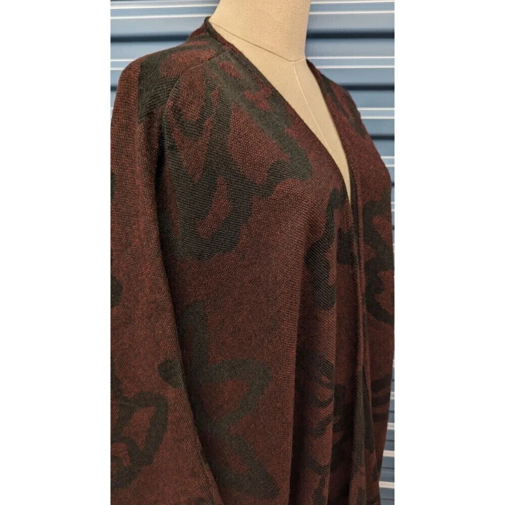 $228 Cleobella Rachel Zoe Sevigny Bordeaux Oversize Tassle Cardigan One Size - Picture 7 of 10